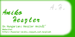 aniko heszler business card